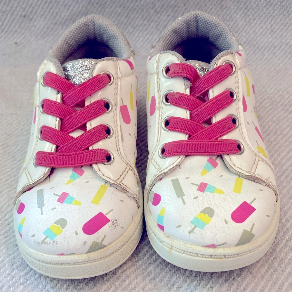Popsicle Sneakers Slip On Shoes Glitter Hot‎ Pink Harper Canyon Toddler 5